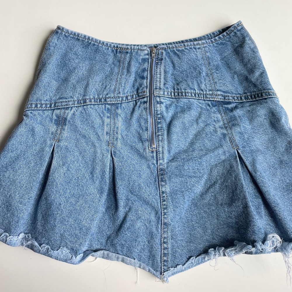 Free People Denim Miniskirt